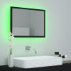 LED Bathroom Mirror Black 23.6"x3.3"x14.6" Chipboard