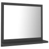 Bathroom Mirror Gray 15.7"x4.1"x14.6" Chipboard