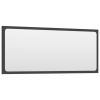 Bathroom Mirror Gray 35.4"x0.6"x14.6" Chipboard