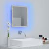 LED Bathroom Mirror Concrete Gray 15.7"x3.3"x14.6" Chipboard