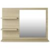 Bathroom Mirror Sonoma Oak 23.6"x4.1"x17.7" Chipboard