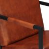 Armchair Brown Real Leather