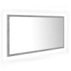 LED Bathroom Mirror Concrete Gray 35.4"x3.3"x14.6" Chipboard