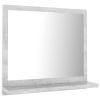 Bathroom Mirror Concrete Gray 15.7"x4.1"x14.6" Chipboard