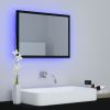 LED Bathroom Mirror Black 23.6"x3.3"x14.6" Chipboard