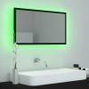 LED Bathroom Mirror Black 31.5"x3.3"x14.6" Chipboard