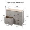 3-Tier Storage Drawer Rack with 5 Non-woven Fabric Drawers for Living Room, Bedroom and Entryway XH