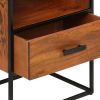 Bed Cabinet 15.7"x11.8"x19.7" Solid Acacia Wood