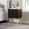 Bedroom Furniture Modern Nightstand With 2 Storage Drawers - 2 Pcs Sets