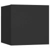 Bedside Cabinet Black 12"x11.8"x11.8" Chipboard