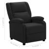 Recliner Black Faux Leather