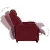 Reclining Chair Wine Red Faux Leather