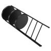 3 Tier Foldable Metal Plant Stand with Trays for Living Room, Bedroom, Balcony, Hallway, Black XH