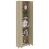 Hallway Wardrobe Sonoma Oak 21.7"x9.8"x74.4" Chipboard