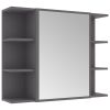 Bathroom Mirror Cabinet Gray 31.5"x8.1"x25.2" Chipboard