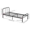 Metal Bed Frame Twin Size Black Headboard Platform Mattress Foundation Bedroom