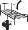 Metal Bed Frame Twin Size Black Headboard Platform Mattress Foundation Bedroom