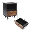 Bedroom End Table Storing Shelf Nightstand Set Of 2 With 1 Drawer