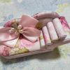 Pink Floral Jewelry Storage Box Organizer Bowknot Princess Chaise Longue Furniture Shape Mini Jewelry Holder