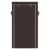 10 Tiers Shoe Rack with Dustproof Cover Closet Shoe Storage Cabinet Organizer Dark Brown RT