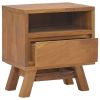 Bedside Cabinet 15.7"x11.8"x17.7" Solid Teak Wood