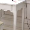 FCH Generous Mirror Single Pumping Foot With Bulb Warmer Dressing Table White--YS