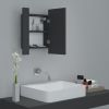 LED Bathroom Mirror Cabinet Gray 15.7"x4.7"x17.7"