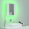 LED Bathroom Mirror Cabinet White 15.7"x4.7"x17.7"