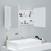 LED Bathroom Mirror Cabinet White 35.4"x4.7"x17.7"