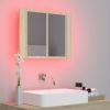 LED Bathroom Mirror Cabinet Sonoma Oak 23.6"x4.7"x17.7"