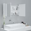 LED Bathroom Mirror Cabinet White 31.5"x4.7"x17.7"