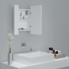 LED Bathroom Mirror Cabinet White 15.7"x4.7"x17.7"