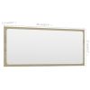 Bathroom Mirror Sonoma Oak 35.4"x0.6"x14.6" Chipboard