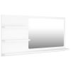 Bathroom Mirror White 35.4"x4.1"x17.7" Chipboard