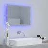 LED Bathroom Mirror Concrete Gray 23.6"x3.3"x14.6" Chipboard