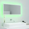 LED Bathroom Mirror White 35.4"x3.3"x14.6" Chipboard