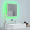 LED Bathroom Mirror Concrete Gray 15.7"x3.3"x14.6" Chipboard