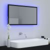 LED Bathroom Mirror Black 31.5"x3.3"x14.6" Chipboard