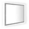 LED Bathroom Mirror Concrete Gray 23.6"x3.3"x14.6" Chipboard