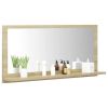 Bathroom Mirror Sonoma Oak 31.5"x4.1"x14.6" Chipboard