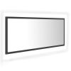 LED Bathroom Mirror Gray 39.4"x3.3"x14.6" Chipboard