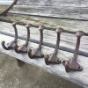 5 Pack Vintage Style Cast Iron Wall Coat Hooks Hat Hook Hall Tree 3 3/4" Coffee RT