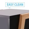 Nightstand Side Table Side Table with Storage Drawers and Open Shelves Solid Wood Nightstand with Solid Wood Legs Modern Nightstand for Bedroom Living