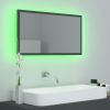 LED Bathroom Mirror Gray 31.5"x3.3"x14.6" Chipboard