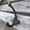 5 Pack Vintage Style Cast Iron Wall Coat Hooks Hat Hook Hall Tree 3 3/4" Coffee RT