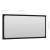 Bathroom Mirror Black 31.5"x0.6"x14.6" Chipboard