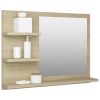 Bathroom Mirror Sonoma Oak 23.6"x4.1"x17.7" Chipboard