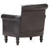 Armchair Black Real Goat Leather