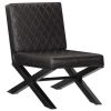 Sofa Chair Black Real Leather