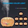 Zokop 2135yk 550ml Aroma Diffuser Brown Plastic with White Remote Controller Colorful Light RT